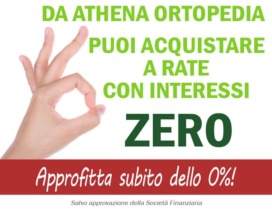finanziamento a rate con interessi zero da Athena Ortopedia Torino