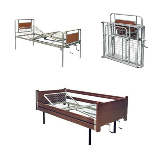 Letto in ferro dotato di rete metallica a due movimenti Athena Ortopedia