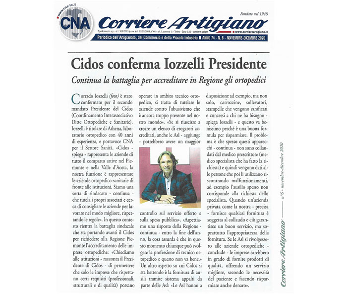 Cidos conferma Iozzelli Presidente