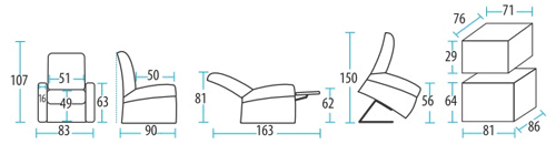dimensioni della poltrona