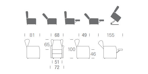 dimensioni della poltrona