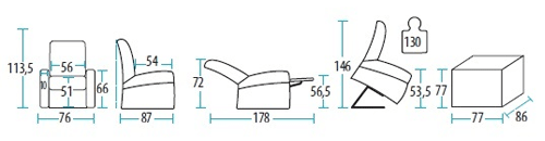 dimensioni della poltrona