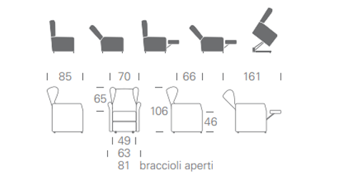 dimensioni della poltrona