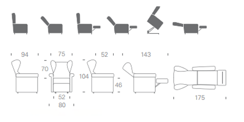 dimensioni della poltrona