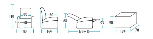 dimensioni della poltrona