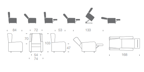 dimensioni della poltrona
