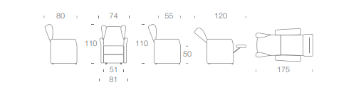 dimensioni della poltrona