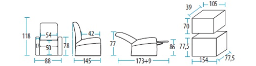 dimensioni della poltrona