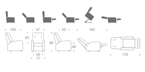dimensioni della poltrona