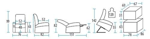 dimensioni della poltrona
