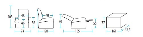 dimensioni della poltrona