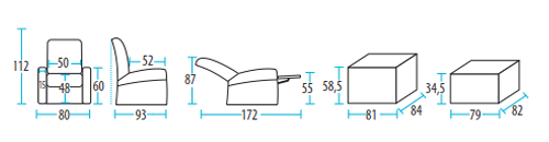 dimensioni della poltrona